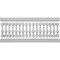 Ekena Millwork Traditional Balustrade Railing Kit Style N (5 7/8" On-Center Spacing to Pass 4" Sphere Code) BALK37X096TRN - alternate 3